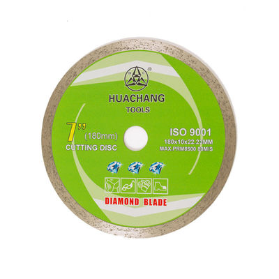 Κρύος Τύπος 7inch 180×1.6/2.2×10×22.23mm συνεχής λεπίδα διαμαντιών πλαισίων για κεραμικό, μάρμαρο με τη μακριά τέμνουσα ζωή
