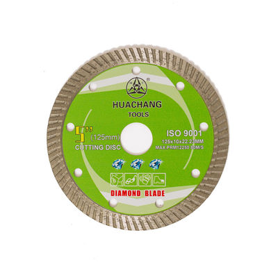 Κρύα λεπίδα διαμαντιών Τύπου 5inch “125×1.2/2.0×10×22.23mm στροβιλο για το γενικό σκοπό, κεραμικός, μαρμάρινος και συγκεκριμένος