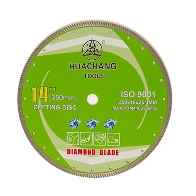Πιεσμένος στο κρύο υψηλός - ποιότητα 16inch 400×2.6/3.5×10×25.4mm στροβιλο λεπίδα διαμαντιών για το γρανίτη MarbleConcrete