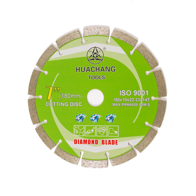 Ο κρύος Τύπος 7inch 180×1.6/2.2×10×22.23×14T έτεμνε τη λεπίδα διαμαντιών για το γενικό σκοπό, το Stone και το σκυρόδεμα
