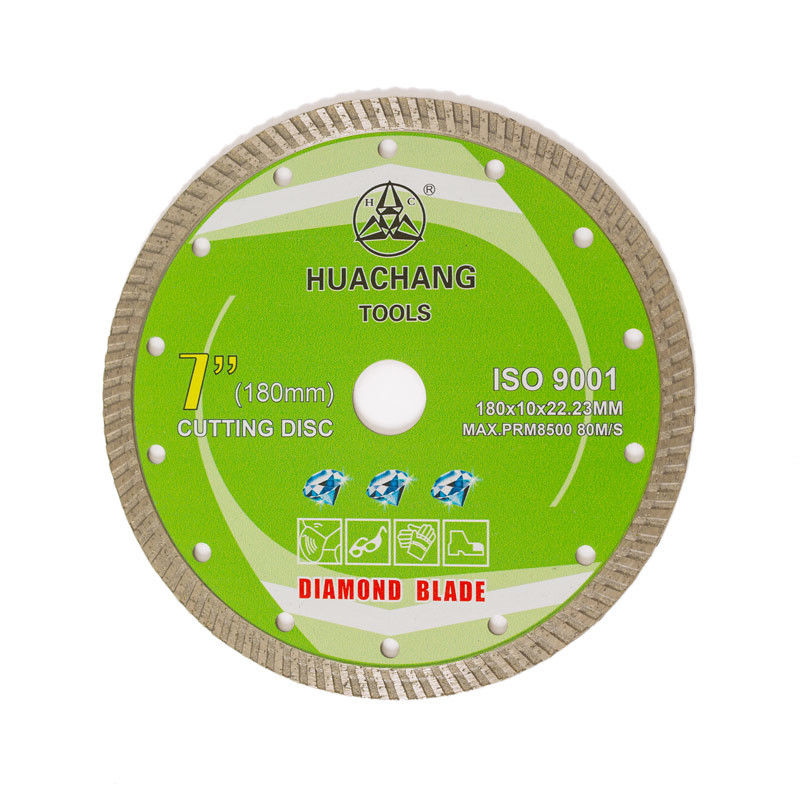 Κρύος Τύπος 7inch 180×1.6/2.6×10×22.23mm στροβιλο λεπίδα διαμαντιών για το γενικό σκοπό, κεραμικός, μαρμάρινος και συγκεκριμένος
