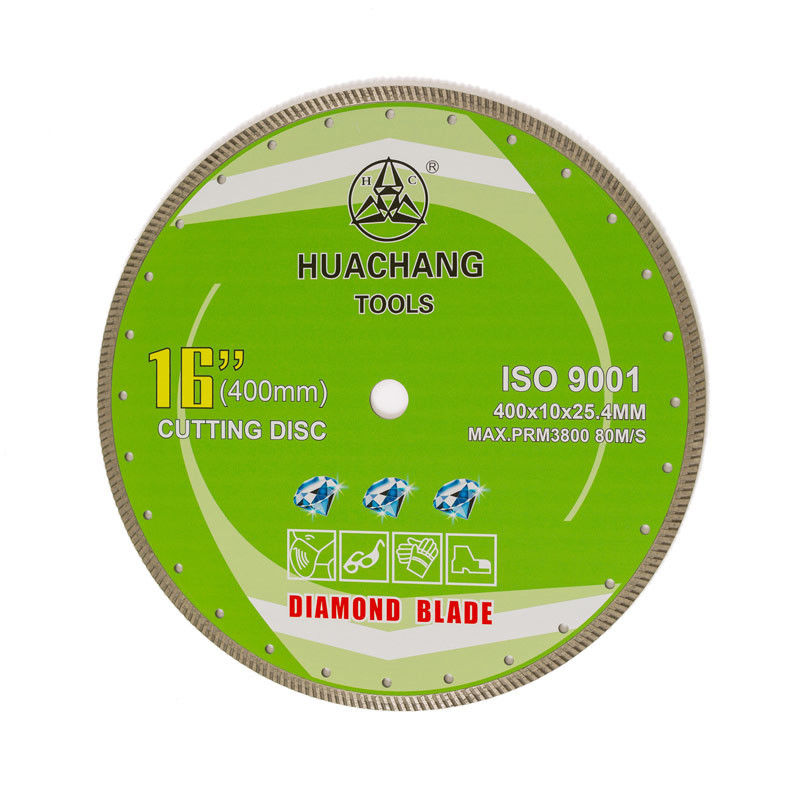 Υψηλός - η ποιότητα 16inch 400x10×25.4mm ξεραίνει στροβιλο λεπίδα διαμαντιών περικοπών τη συνεχή για το γρανίτη 16inch 400mmx25.4mm