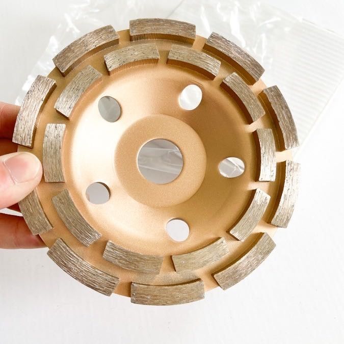 115mm 4-1/2 μέσα. Διπλή ρόδα φλυτζανιών διαμαντιών υπόλοιπου κόσμου για το πέτρινο διπλό φλυτζάνι διαμαντιών